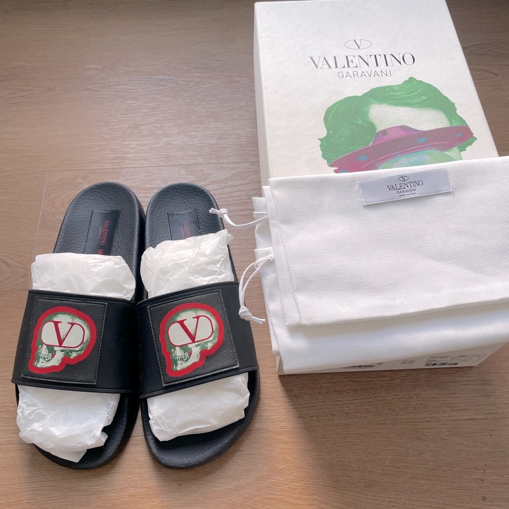 Valentino Garavani x Undercover skull slides